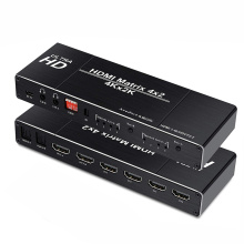 HDMI Matrix 4 In 2 Out Switch Splitter V1.4 HD Support 4K@60Hz 3D&Dual Audio Extractor HDCP2.2